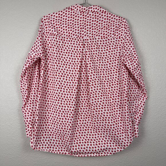 Grayson The Hero Button Down Shirt Red White Floral Size 2 Small Frank & Eileen - Picture 4 of 13